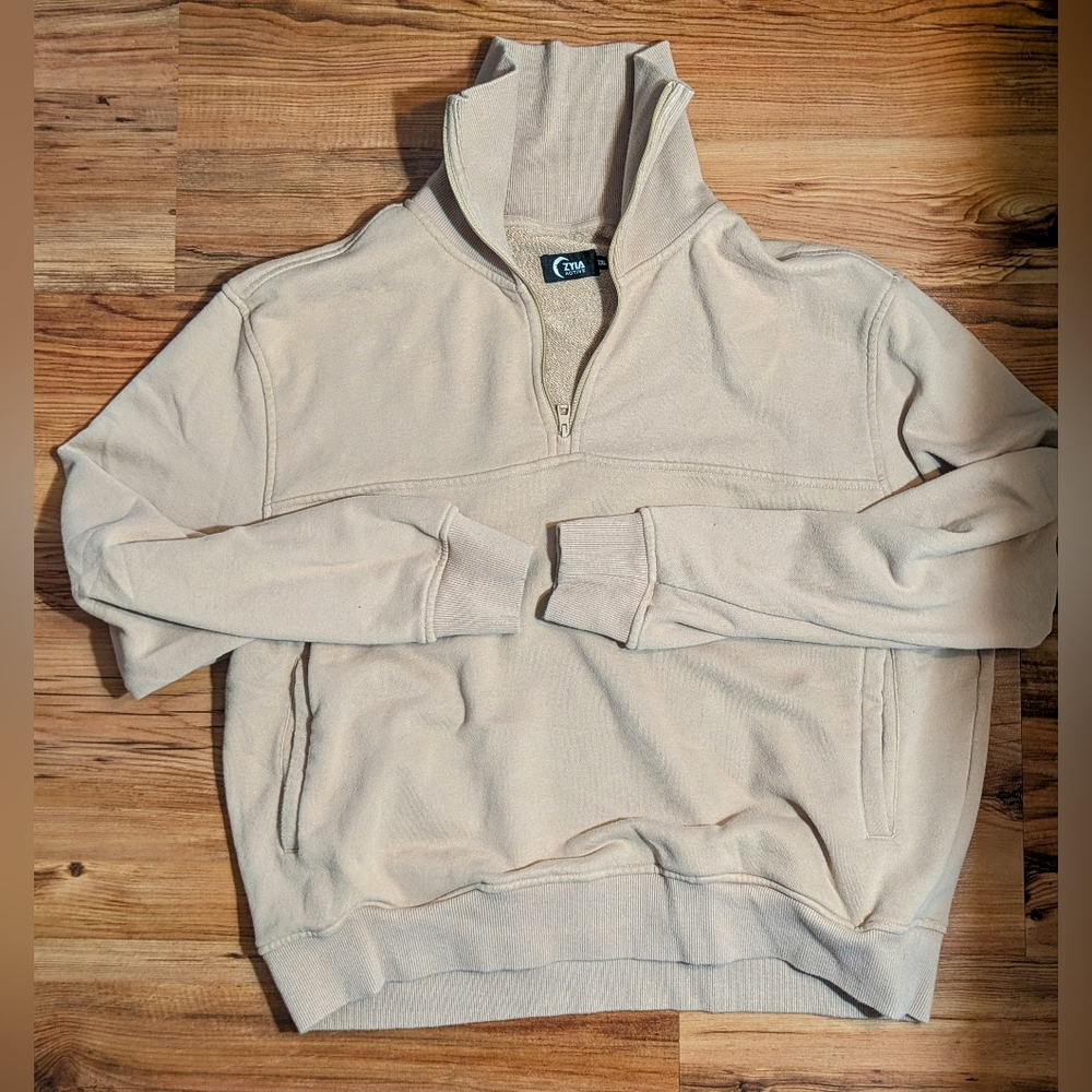 Zyia Women's Half Zip Tan